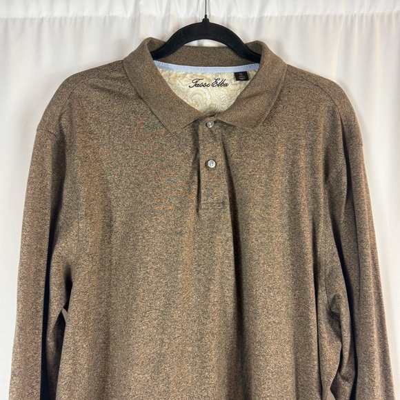TASSO ELBA Mens Polo Shirt Size:XL Long Sleeve Collared 100% Cotton - Picture 3 of 15